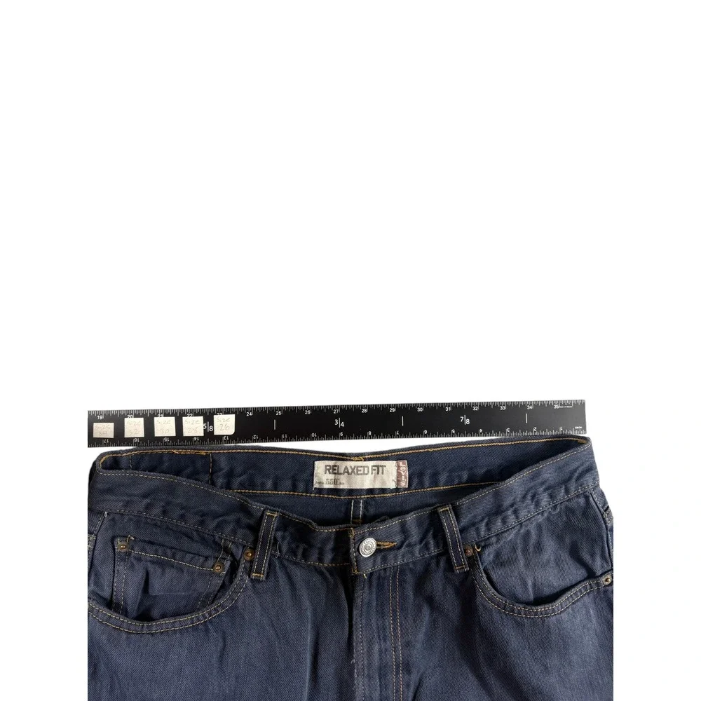 Vintage Levi's 550 Jeans Mens 36x34 Blue Denim Dark Wash Faded Work Relaxed Fit